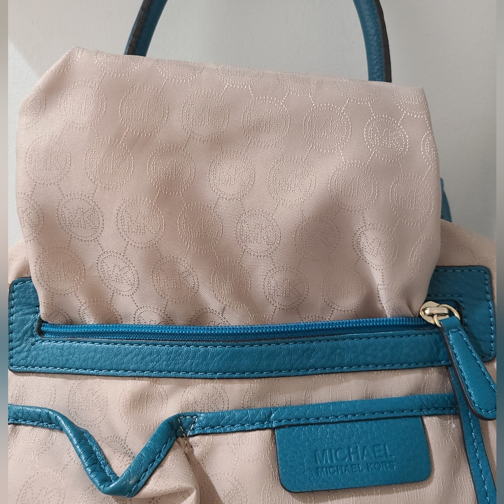 Michael Kors Large Fulton TZ Pebbled Leather Satchel in Deep Turqouise - Picture 13 of 16
